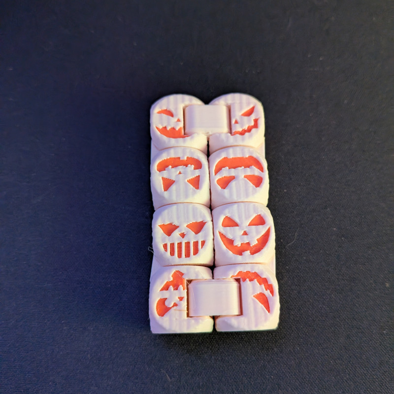Cadılar Bayramı Jack-o-lantern Fidget Küpü - 3D Baskı Oyuncak