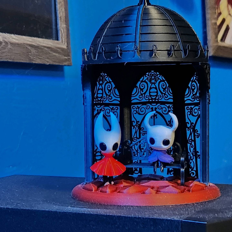 Hollow Knight Diorama - Kraliçe Bahçesi Bank 3D Baskı Modeli
