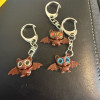 Sevimli Eklemli Yarasa Anahtarlık - 3D Baskı Mini Figür