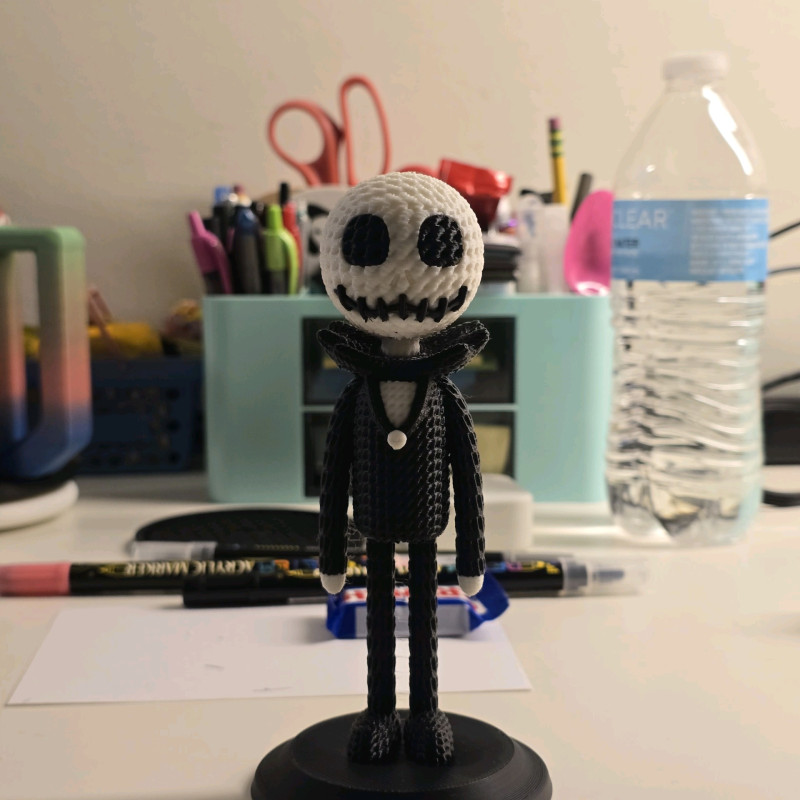 3D Baskı Jack Skellington Maketi - Özel Tasarım, PLA Malzeme 3D Baskı Jack Skellington Maketi - Özel Tasarım, PLA Malzeme