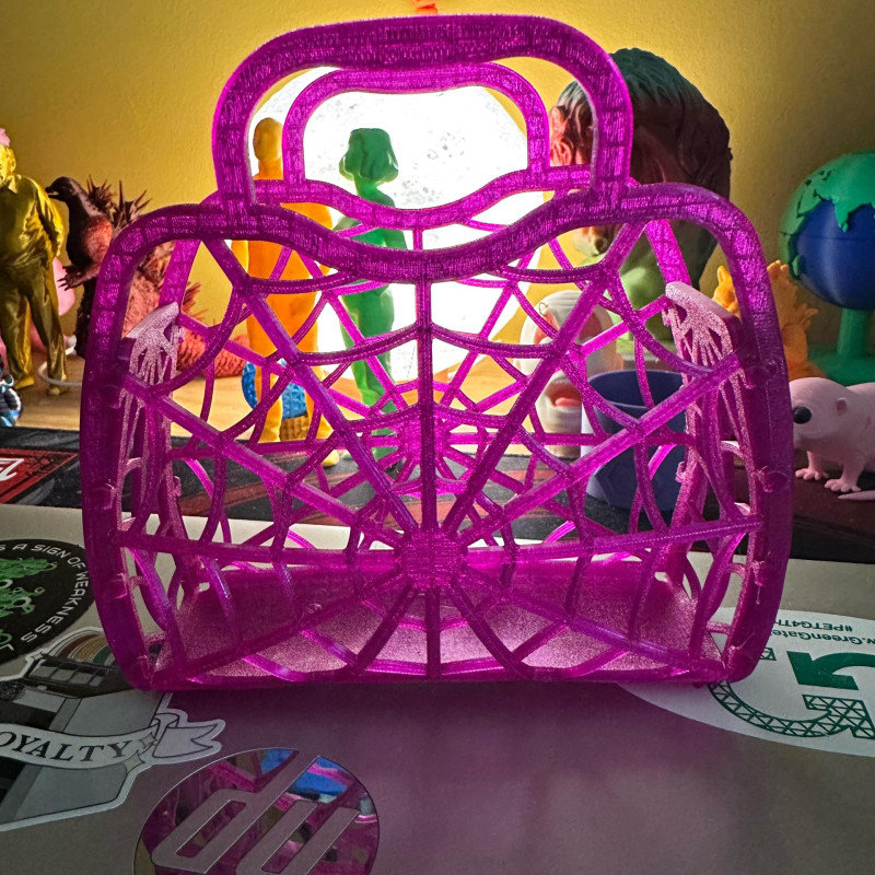 TPU Örümcek Ağı Cadılar Bayramı Şeker Çantası - Esnek 3D Baskı
