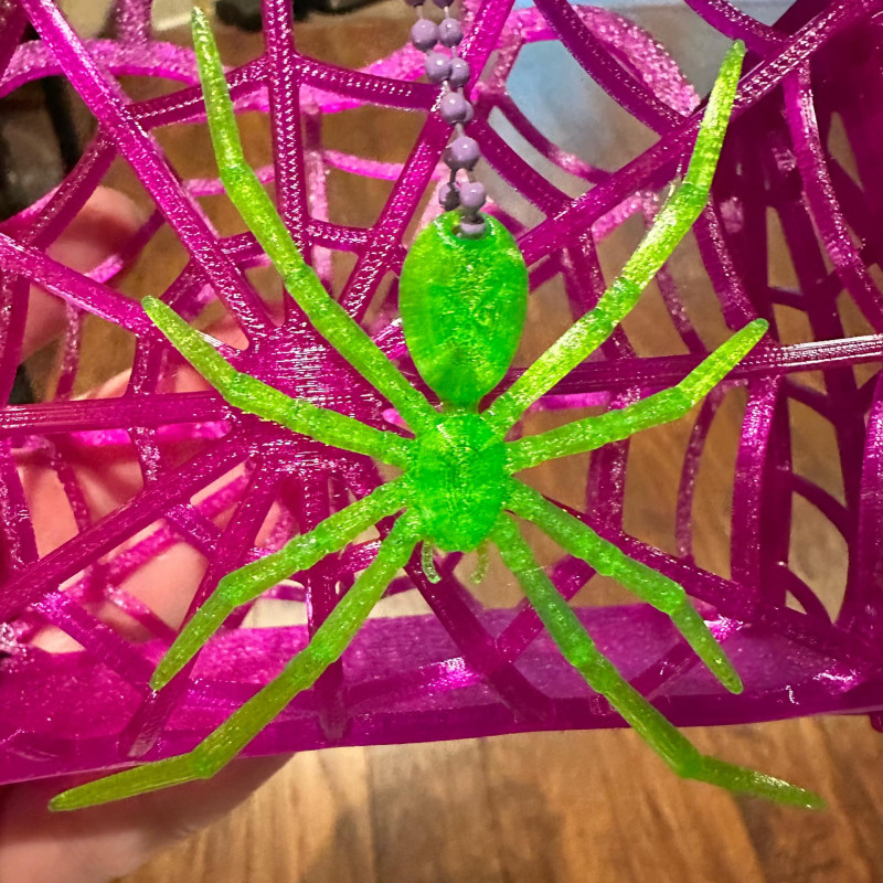 TPU Örümcek Ağı Cadılar Bayramı Şeker Çantası - Esnek 3D Baskı