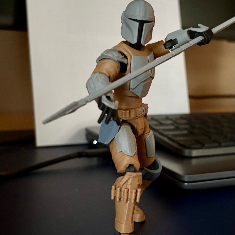 The Mandalorian 3D Baskı Figür - Din Djarin Aksiyon Modeli