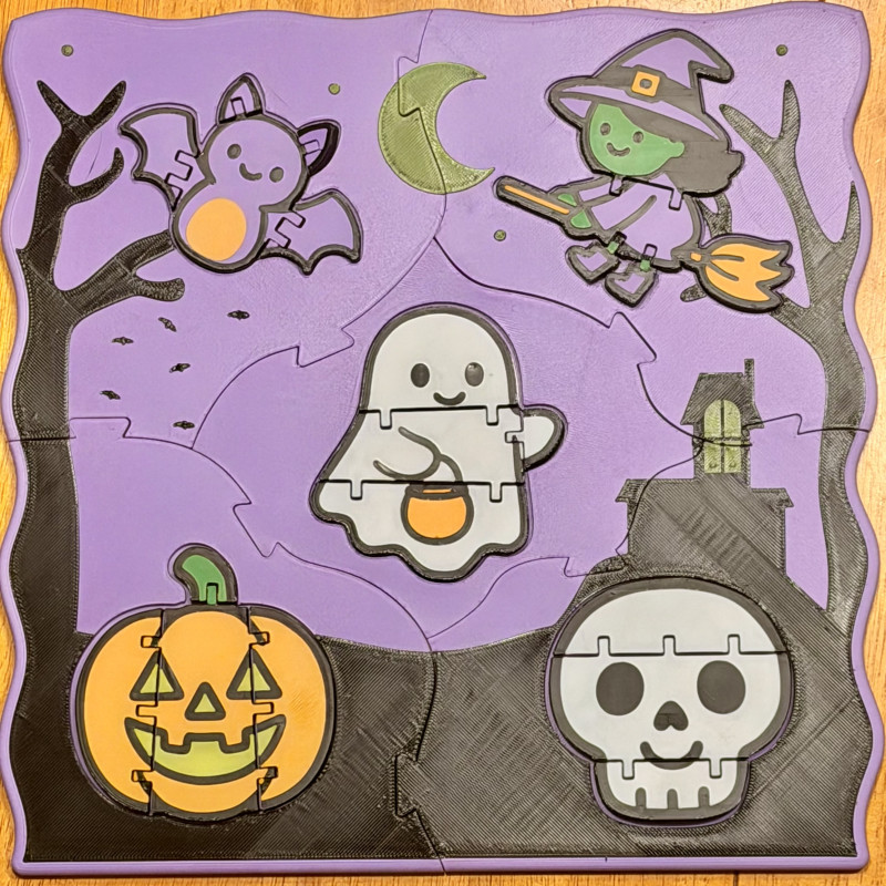 Halloween Esnek Eşleştirme Bulmacası - 3D Baskılı Puzzle