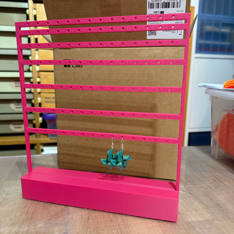 Origami Rüzgar Gülü Küpeler - 3D Baskı El Yapımı Aksesuar