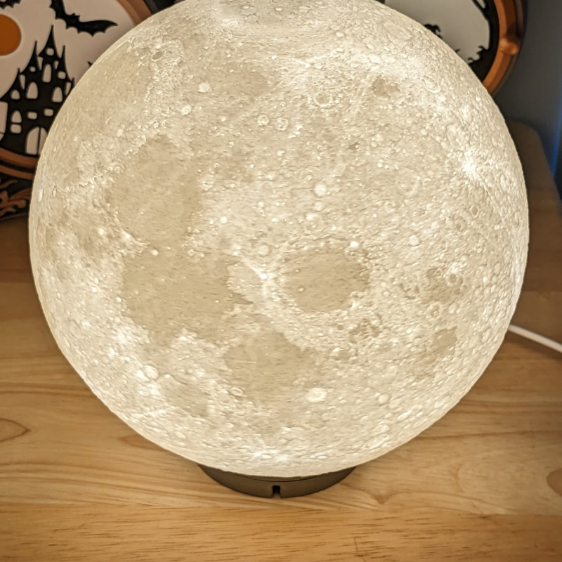 Cadılar Bayramı Dantel Ay Dekorasyonu - 3D Baskı Işık Süsü