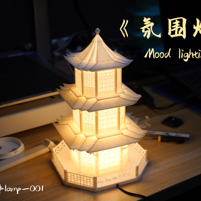 Siberpunk Katedral RGB LED Gece Lambası - 3D Baskı Dekor