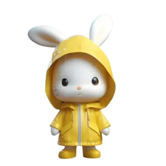 Sevimli Tavşan Yüzük - Çocuklar İçin 3D Baskı Oyuncak