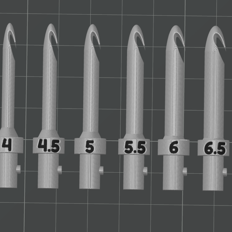 Değiştirilebilir Tığ İğne Seti - 3D Baskı Örgü Malzemesi