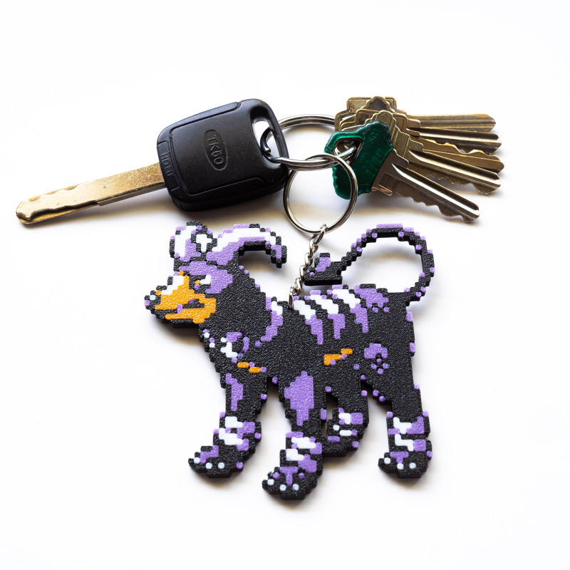 Houndoom ve Houndour 3D Baskılı Anahtarlık Seti - Korku Temalı Koleksiyon