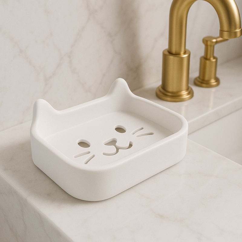 Sevimli Kedi Hayalet Küpe Çıngırağı - 3D Baskı Moda Aksesuarı