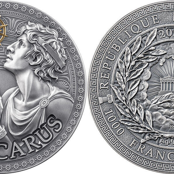2025 İkarus Gümüş Sikke Replika - Yunan Mitolojisi Koleksiyonu