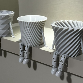 Sevimli Mini Sukulent Saksıları Seti - 3D Baskı Dekor