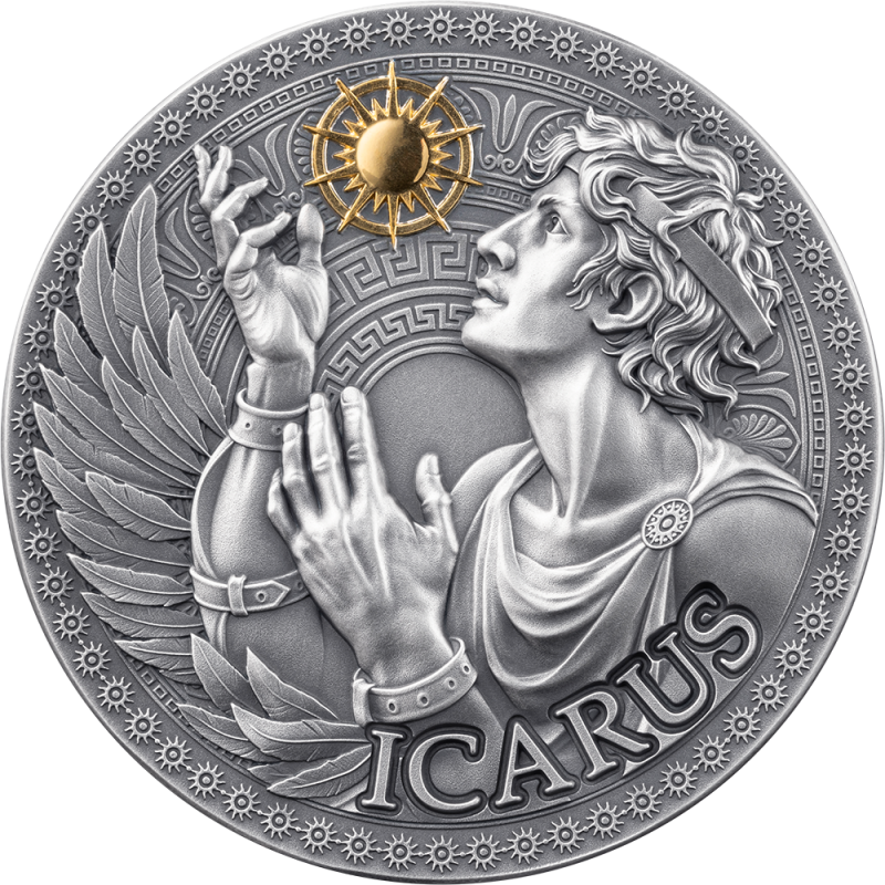 2025 İkarus Gümüş Sikke Replika - Yunan Mitolojisi Koleksiyonu
