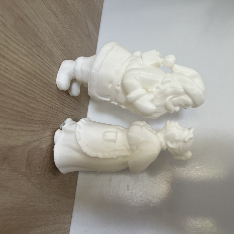 Öpüşen Noel Baba ve Eşi 3D Baskı Noel Süsü - Özel Tasarım