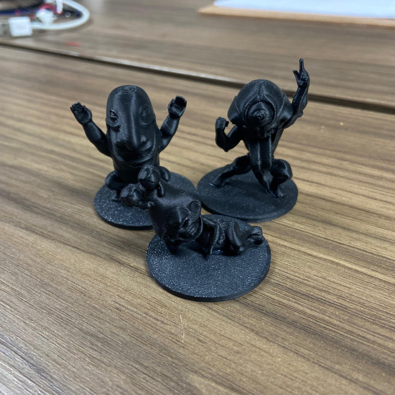 Ojama Trio 3D Baskılı Mini Oyuncak Figür Seti - Yu-Gi-Oh Koleksiyon