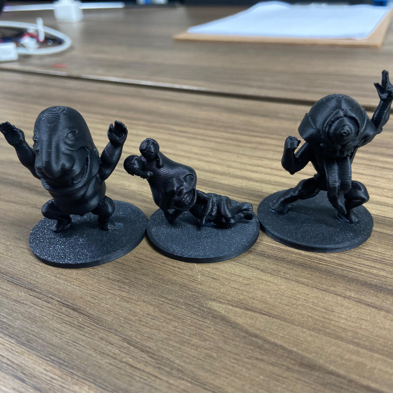 Ojama Trio 3D Baskılı Mini Oyuncak Figür Seti - Yu-Gi-Oh Koleksiyon