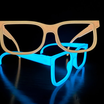 Parlak Işıklı 3D Baskı Gözlük - Glow Glasses Style 2