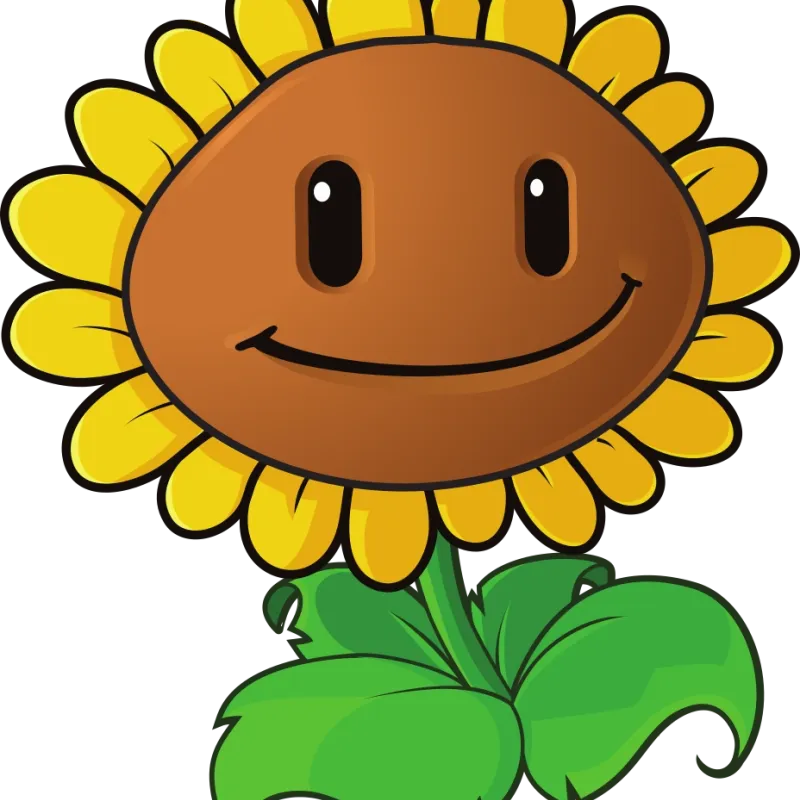 Plants vs Zombies Ayçiçeği 3D Pixel Puzzle Modeli - Renkli Baskı