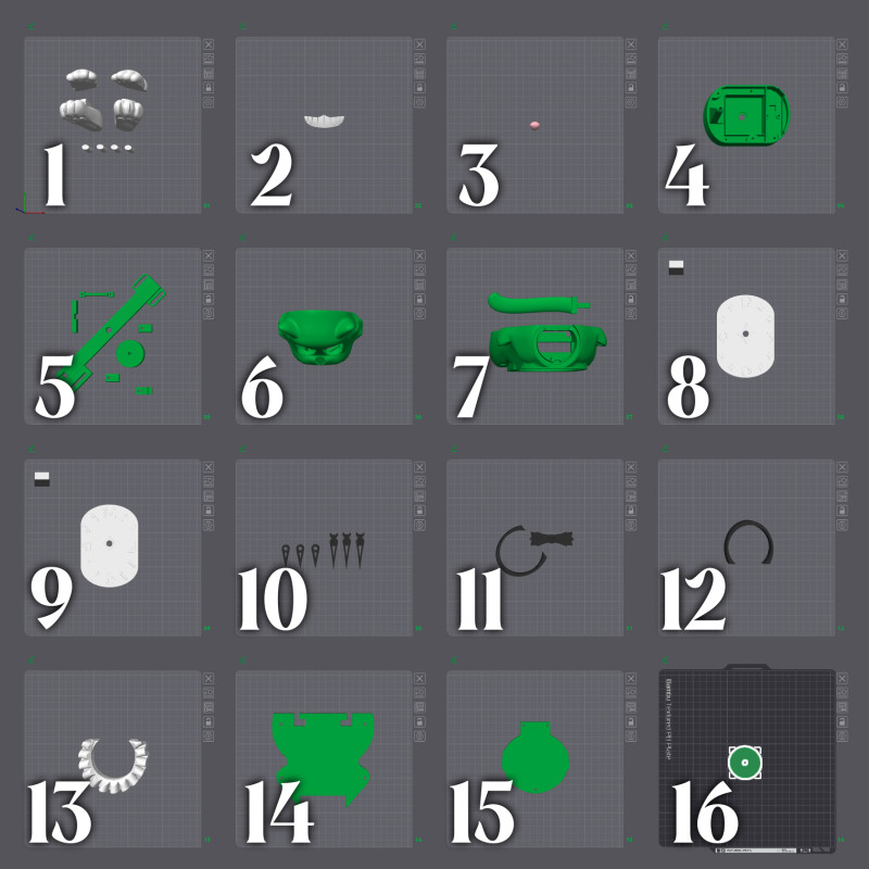 Hareketli Gözlü ve Kuyruklu Kedi Saati - 3D Baskı Dekor