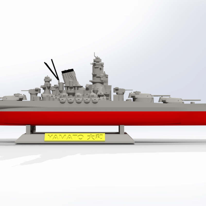 IJN Yamato Savaş Gemisi 3D Baskı Modeli - Yüksek Detay