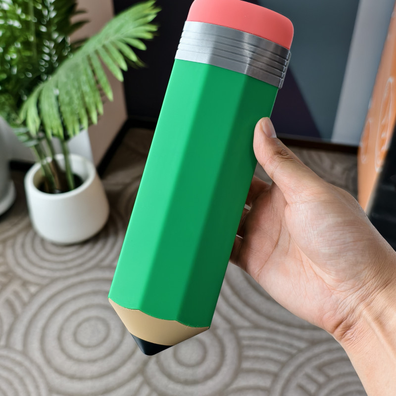 Kalem Şekilli 3D Baskı Okul Kalem Kutusu - Dayanıklı ve Pratik