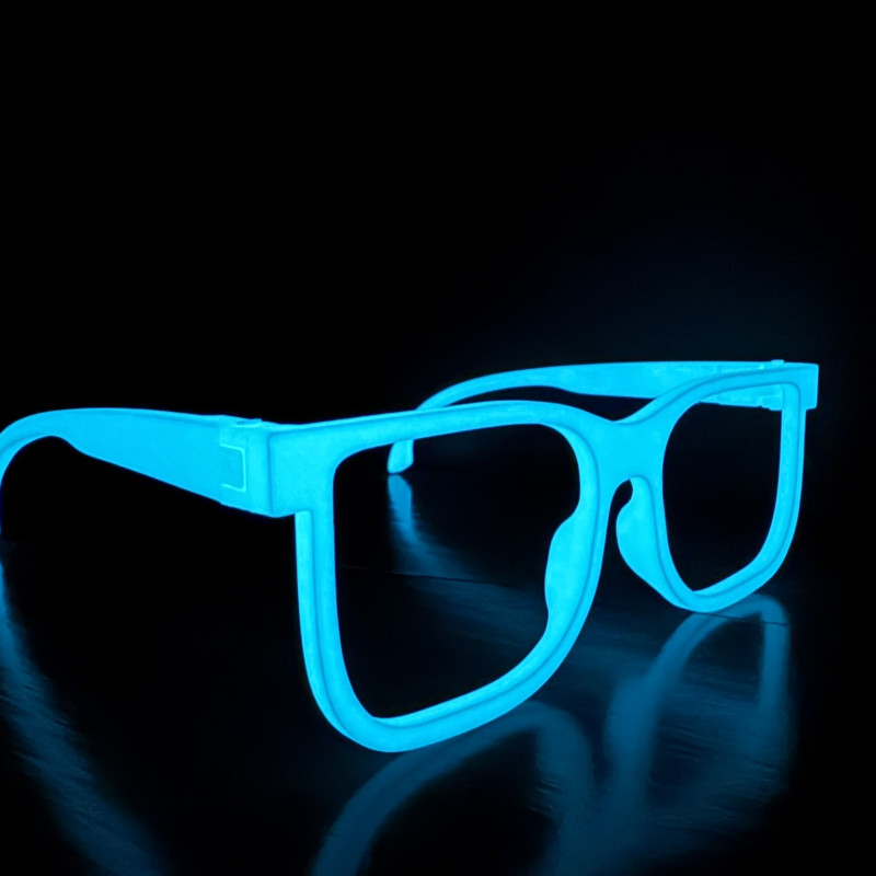 Parlak Işıklı 3D Baskı Gözlük - Glow Glasses Style 2