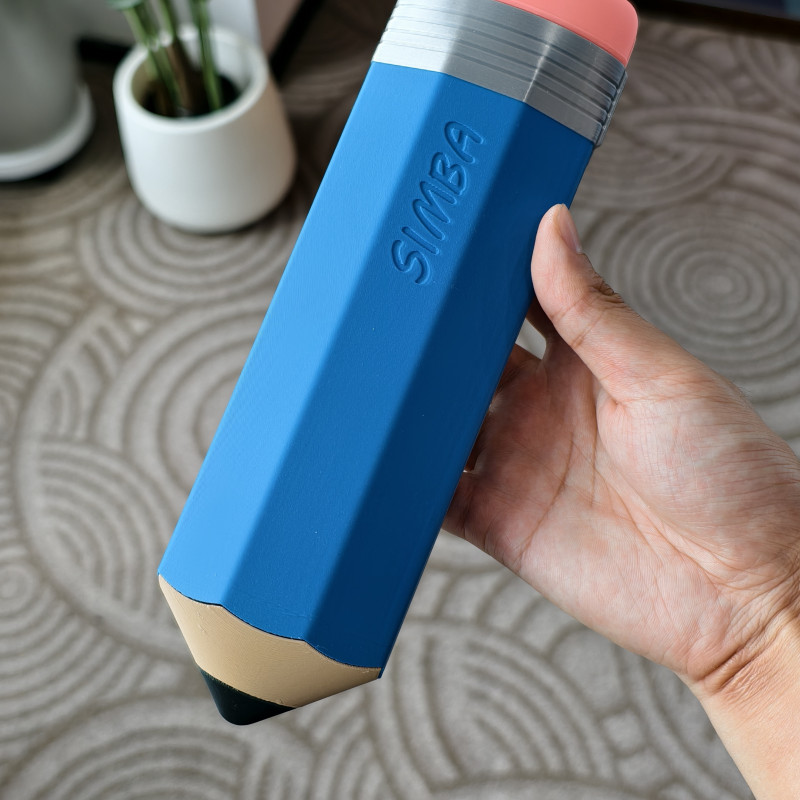 Kalem Şekilli 3D Baskı Okul Kalem Kutusu - Dayanıklı ve Pratik