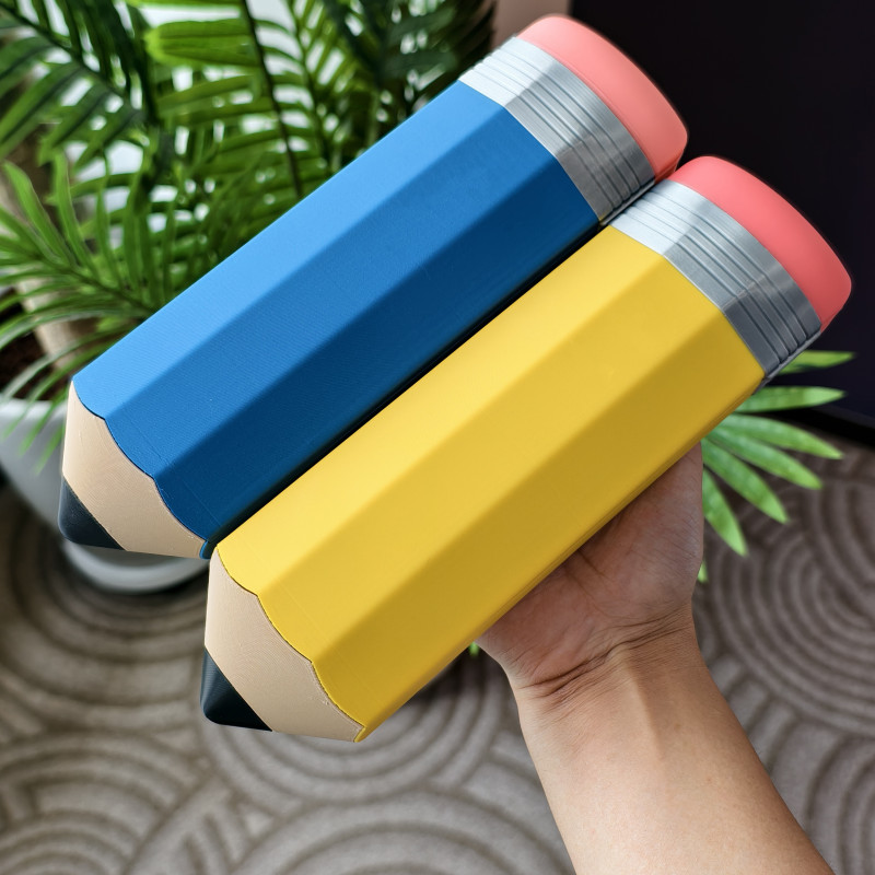 Kalem Şekilli 3D Baskı Okul Kalem Kutusu - Dayanıklı ve Pratik