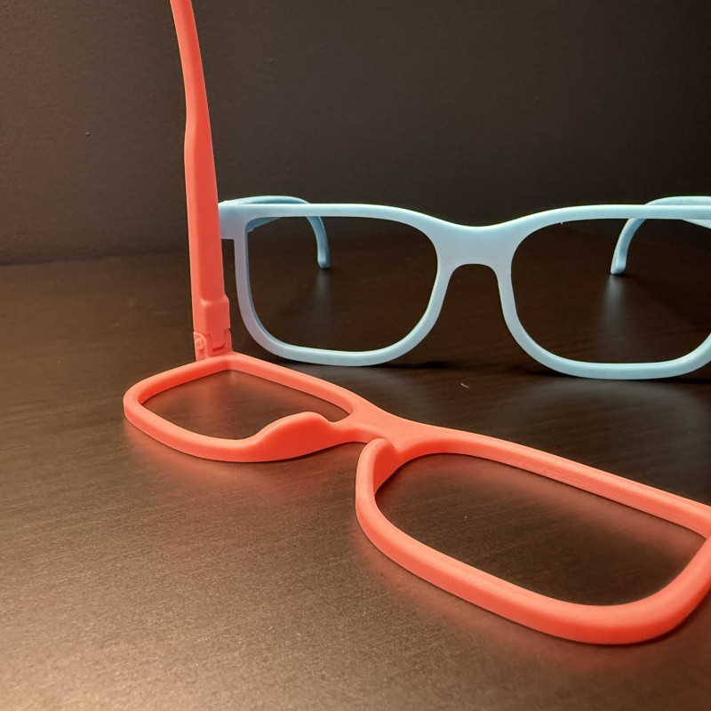 Parlak Işıklı 3D Baskı Gözlük - Glow Glasses Style 2