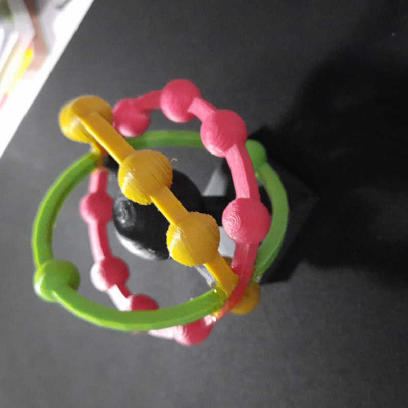 3D Baskı Eğitici Argon Atom Modeli - Kimya Öğrenimi İçin