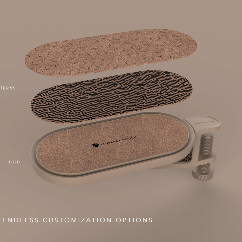 Ergonomik Ofis Masa Kolçak - 3D Baskı Rahatlık