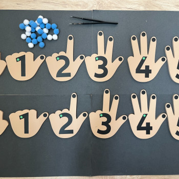 Montessori Parmak Sayma Eğitim Seti - 3D Baskı Matematik Öğrenme Aracı