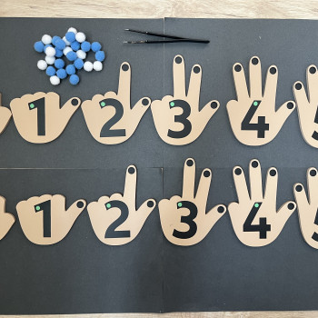 Montessori Parmak Sayma Eğitim Seti - 3D Baskı Matematik Öğrenme Aracı