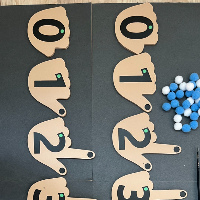 Montessori Parmak Sayma Eğitim Seti - 3D Baskı Matematik Öğrenme Aracı