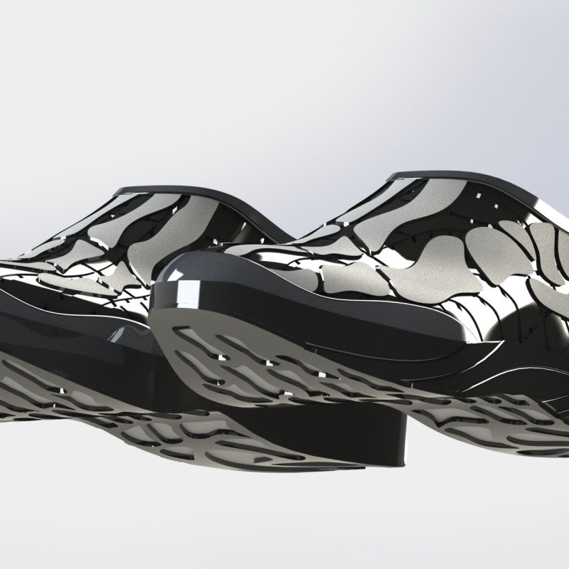 Kafatası Desenli 3D Baskı Ayakkabı - Özgün Tasarım PLA Moda