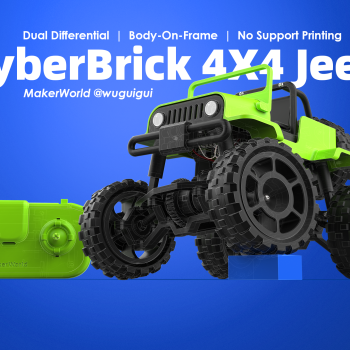 CyberBrick 4X4 Jeep RC Araç - 3D Baskı Off-Road Model