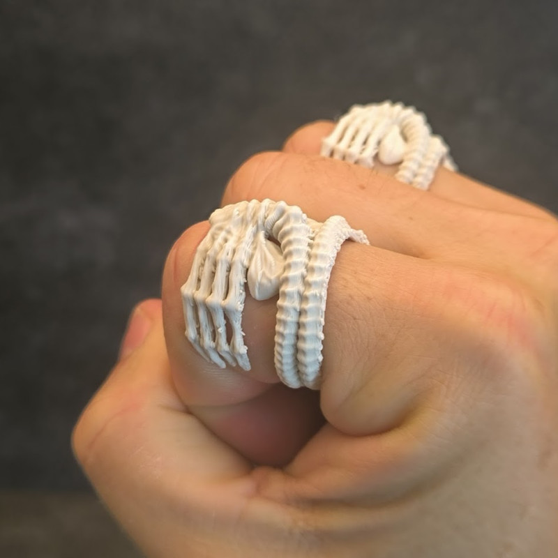 Alien Facehugger Yüzük - Bilim Kurgu Halkası 3D Baskı