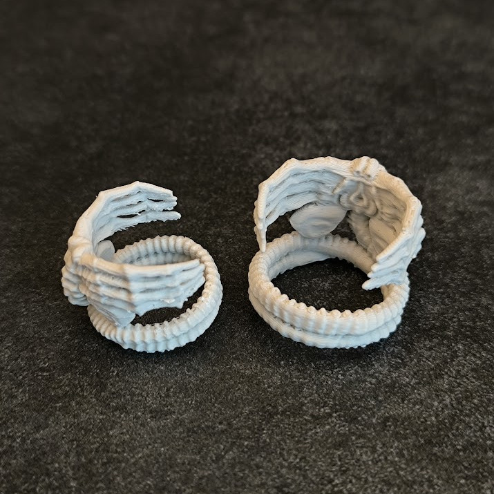 Alien Facehugger Yüzük - Bilim Kurgu Halkası 3D Baskı