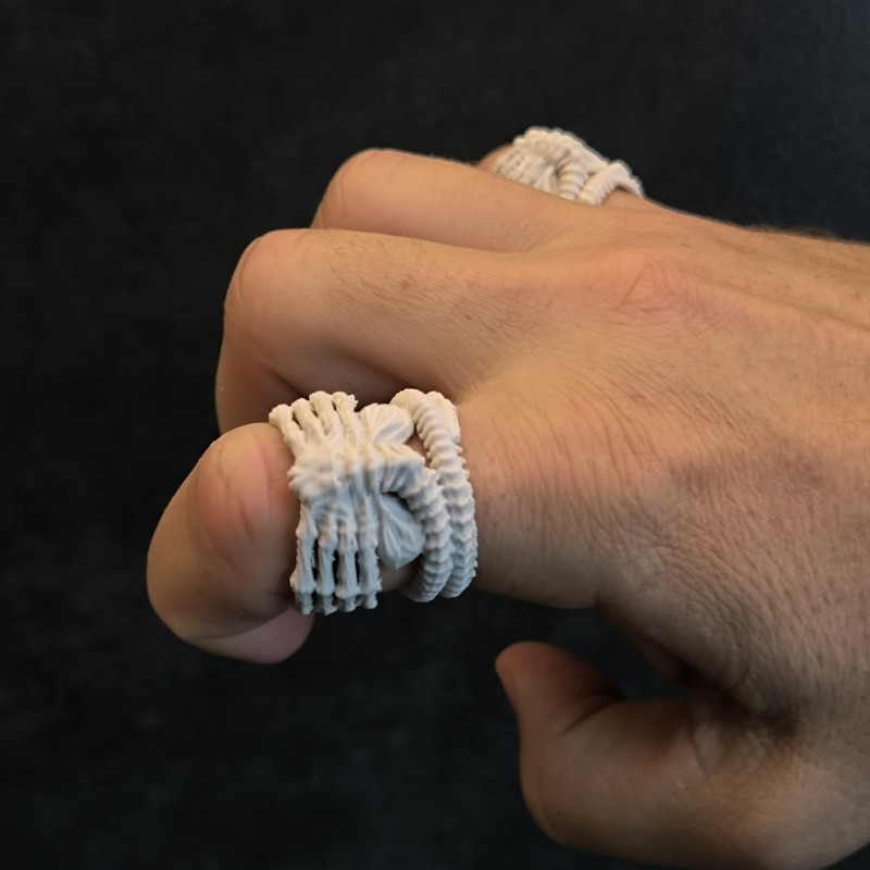 Alien Facehugger Yüzük - Bilim Kurgu Halkası 3D Baskı