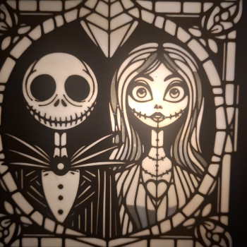 Nightmare Before Christmas Işık Kutusu - 3D Baskı Dekor