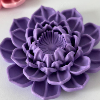 Detaylı Lotus Çiçeği 3D Baskı Dekorasyon Modeli