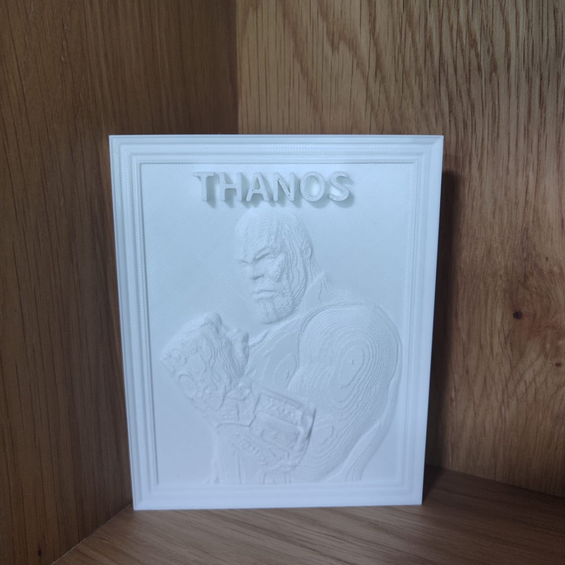 3D Baskı Thanos Rölyef Heykeli - Marvel Koleksiyon Parçası