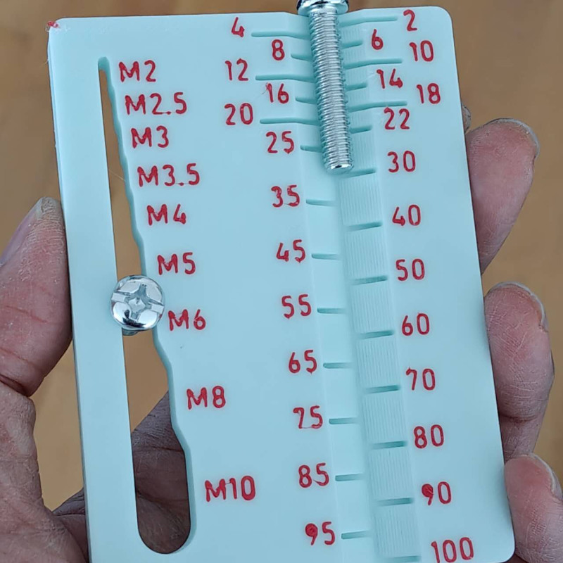 Metrik Vida ve Somun Ölçer Aleti - M2den M10a Pratik Ölçüm
