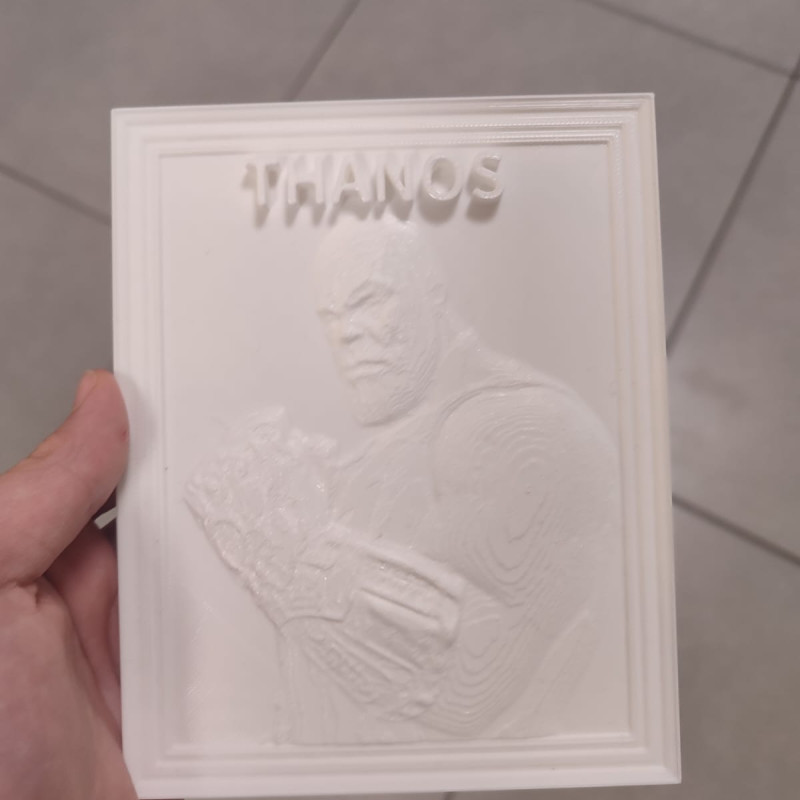 3D Baskı Thanos Rölyef Heykeli - Marvel Koleksiyon Parçası