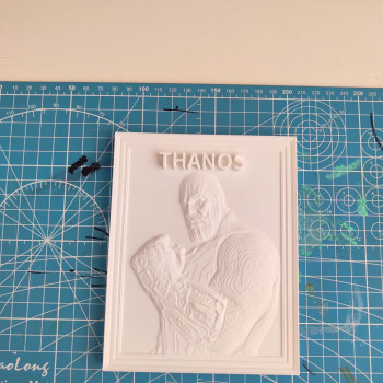 3D Baskı Thanos Rölyef Heykeli - Marvel Koleksiyon Parçası