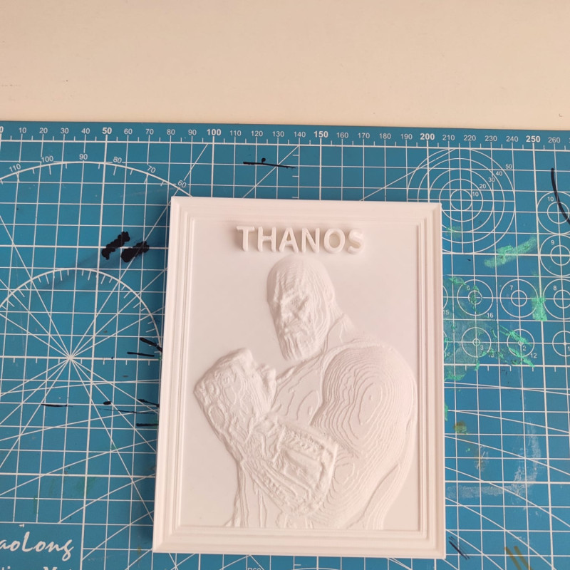 3D Baskı Thanos Rölyef Heykeli - Marvel Koleksiyon Parçası