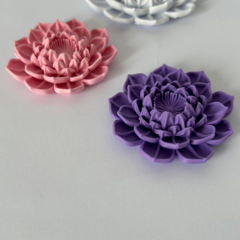 Detaylı Lotus Çiçeği 3D Baskı Dekorasyon Modeli Detaylı Lotus Çiçeği 3D Baskı Dekorasyon Modeli