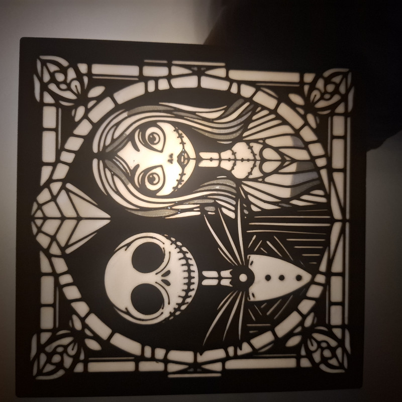 Nightmare Before Christmas Işık Kutusu - 3D Baskı Dekor