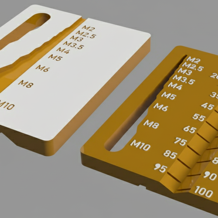 Metrik Vida ve Somun Ölçer Aleti - M2den M10a Pratik Ölçüm